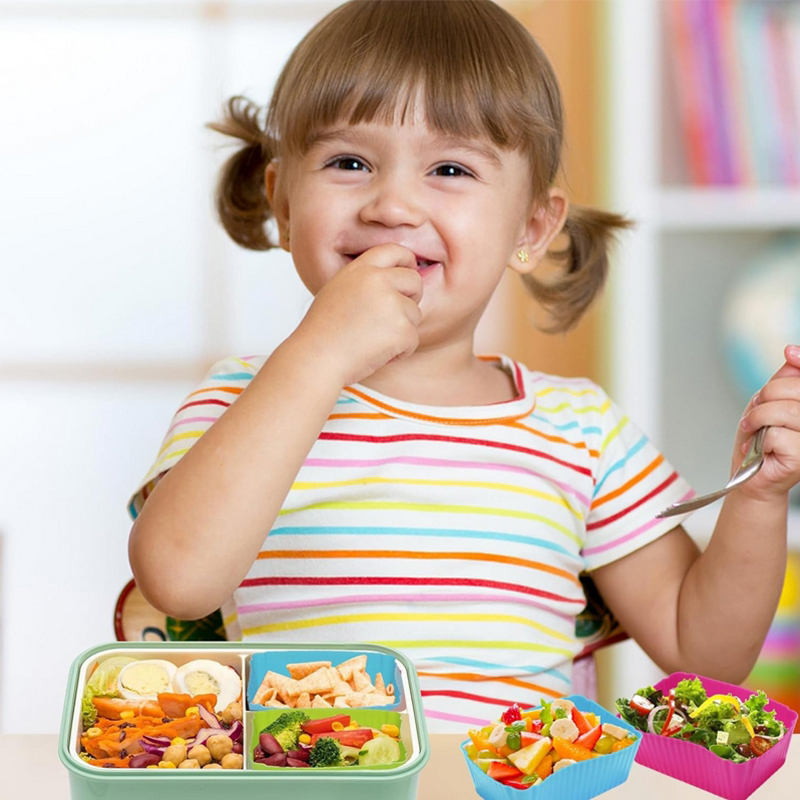 8PCS Silicone Lunch Box Divide - đánh giá và giá Bento Box