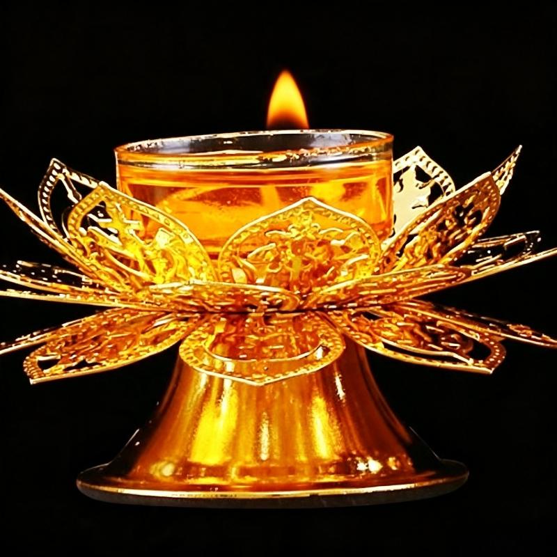 Tea Light Holder Gold Lotus De - đánh giá và giá Incense Holder